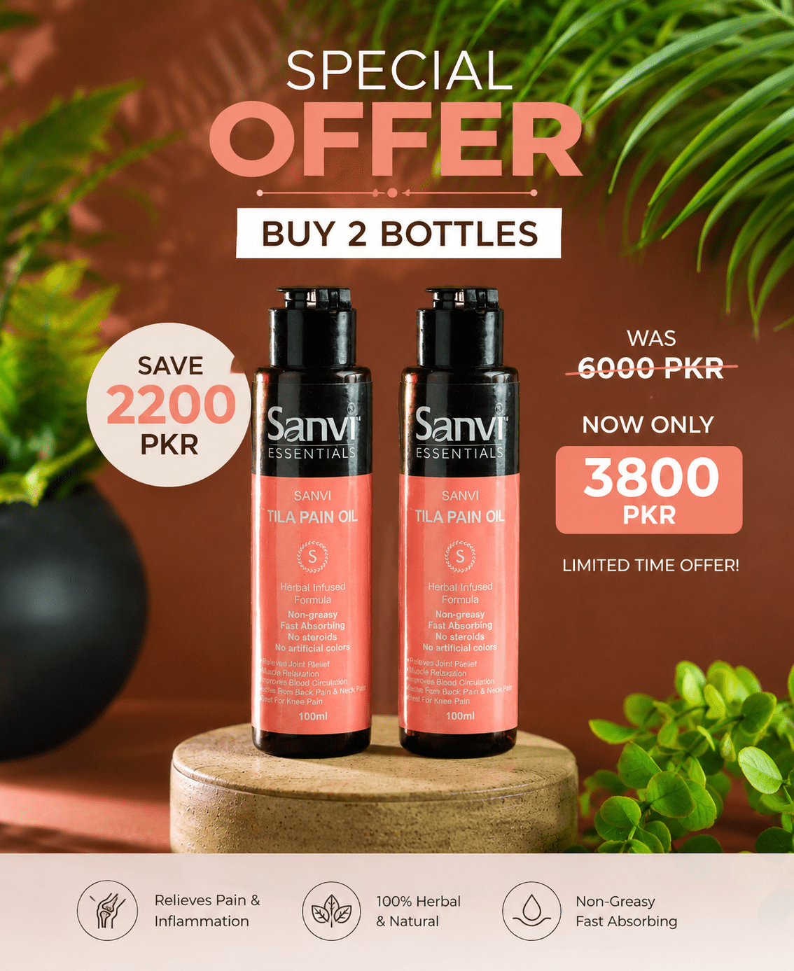 Sanvi Tila Pain Relief Oil for muscle and joint pain